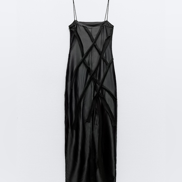 SALE! ZARA NWT SATIN EFFECT DRESS - Picture 9 of 12